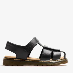 Dr. Martens Boys Sz 11 Toddler Black Moby II Leather Sandals