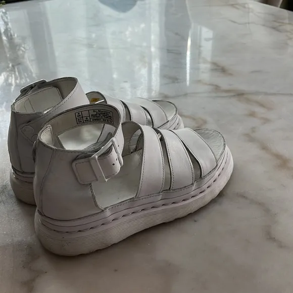 Dr. Martens CLARISSA Sandals White EU37 US6 fits US7 runs large **read