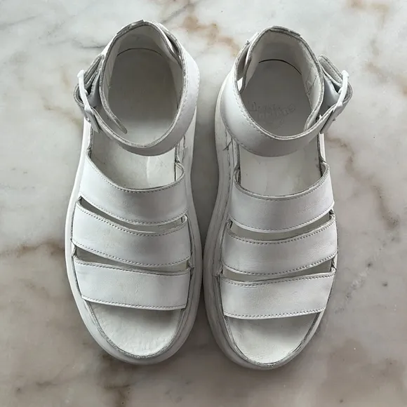 Dr. Martens CLARISSA Sandals White EU37 US6 fits US7 runs large **read