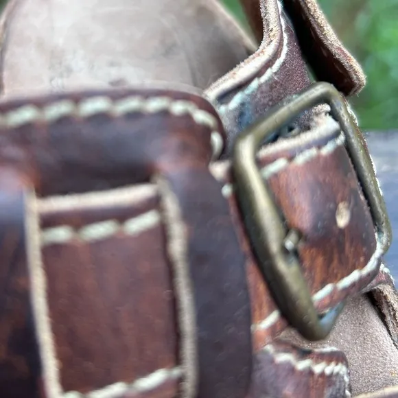 Dr. Martens Fisherman Sandals Made in England Brown Leather US M 7 W8 RARE Y2K