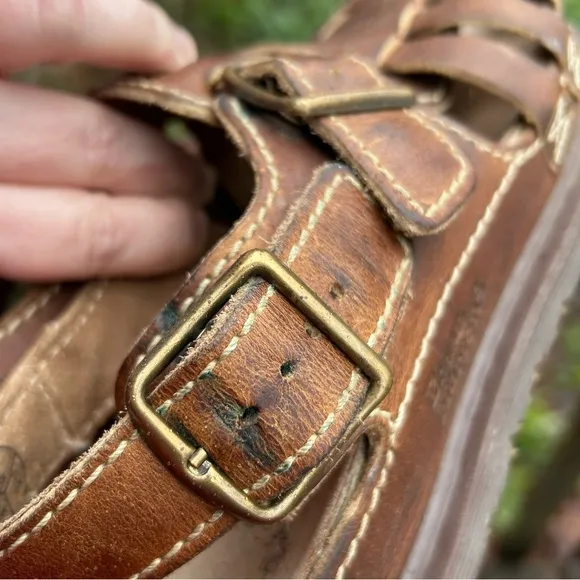 Dr. Martens Fisherman Sandals Made in England Brown Leather US M 7 W8 RARE Y2K