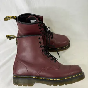 Dr. Martens Men’s Burgundy Leather Boots