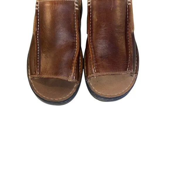 Dr Martens Men's Size 43 - US 10 - Brown Leather Slide Sandals 8B20 AW004 CLEAN
