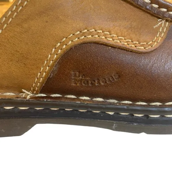 Dr Martens Men's Size 43 - US 10 - Brown Leather Slide Sandals 8B20 AW004 CLEAN