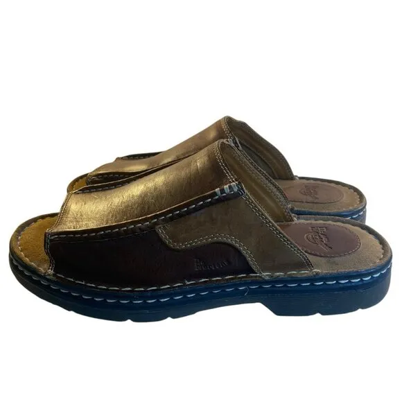 Dr Martens Men's Size 43 - US 10 - Brown Leather Slide Sandals 8B20 AW004 CLEAN