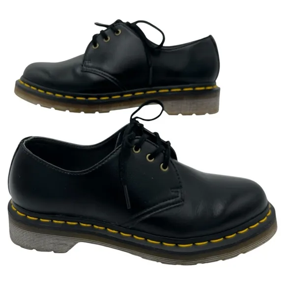 DR. MARTENS NWOT VEGAN BLACK 3 EYE SHOES UNISEX SZ 5M 6L
