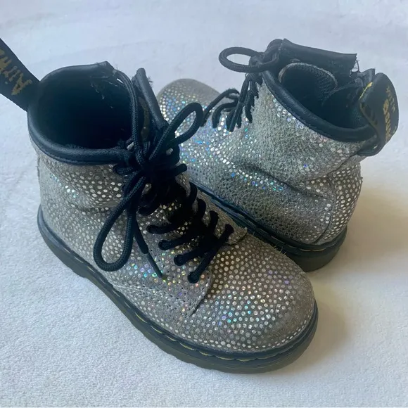 Dr. Martens Pascal Iridescent Toddler Boots Size 9