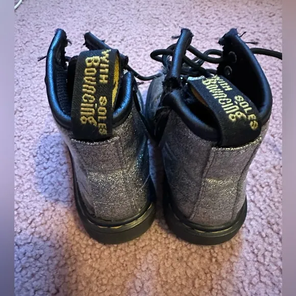 Dr. Martens toddler 8 glitter sparkle boots with zipper