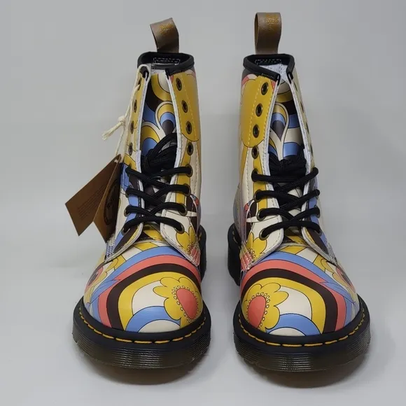 DR. Martens Vegan 1460 Retro Kemble Boots Floral Mushroom Women's Size 5 New