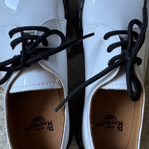 Dr. Martens White Leather Unisex Shoes