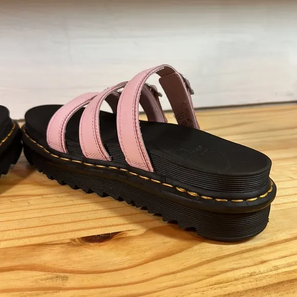 Dr. Martens Women's Blaire Beautiful Black /Pink Slide Sandals Sz 8