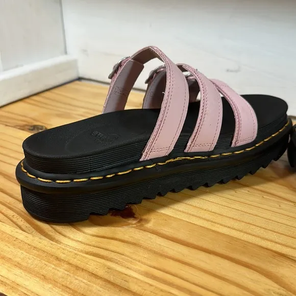 Dr. Martens Women's Blaire Beautiful Black /Pink Slide Sandals Sz 8
