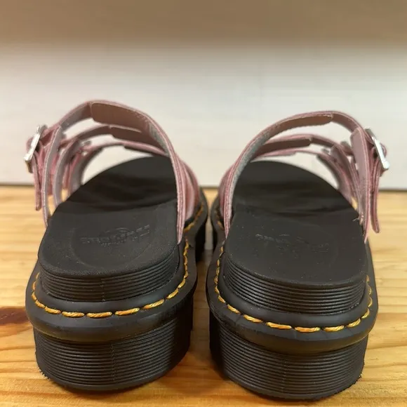 Dr. Martens Women's Blaire Beautiful Black /Pink Slide Sandals Sz 8