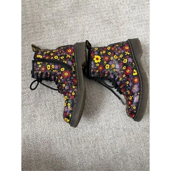 Dr. Martens Girls Delaney Floral Boots