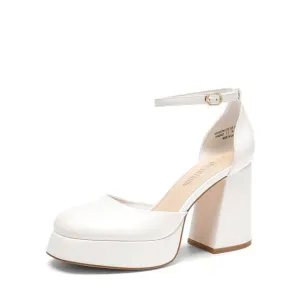 Dream Pairs Women's Chunky Platform High Heels Closed Toe Block Ankle Strap Dre