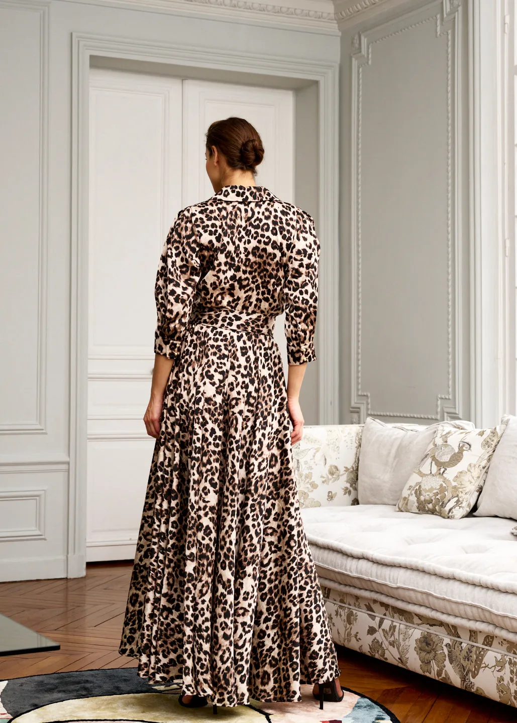 Dress Claudine: Sophisticated Leopard Maxi Dress