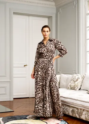 Dress Claudine: Sophisticated Leopard Maxi Dress