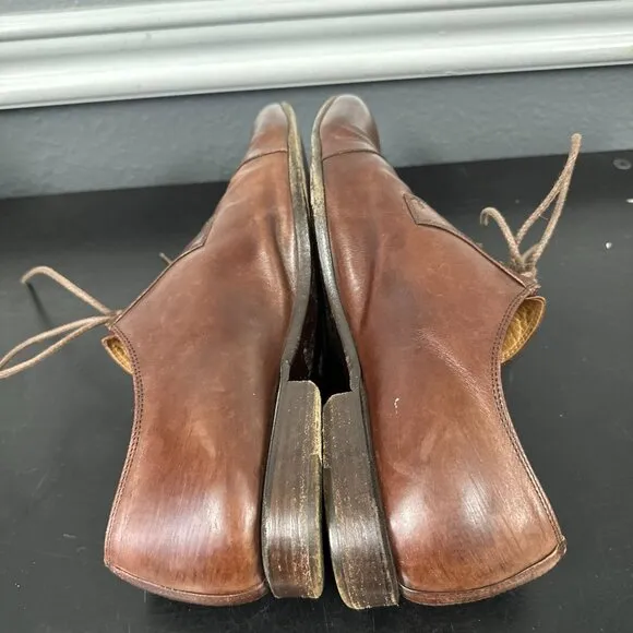 Dries Van Noten Brown Mens Leather Lace Up Oxford Dress Shoes Size 41.5 US 8.5
