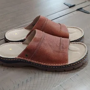 Dr. Martens 8B72 Brown Leather Slides Sandals Sz 13
