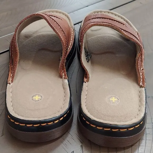 Dr. Martens 8B72 Brown Leather Slides Sandals Sz 13