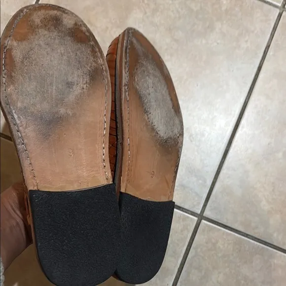 D’santy Mexican Men's Brown Leather huaraches Loafers classic mexican Sz 9