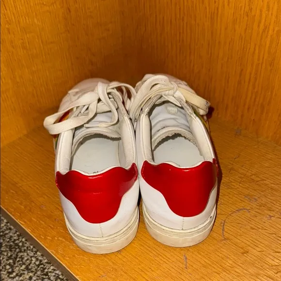 DSQUARED2 White Sneakers with Rainbow Stripes