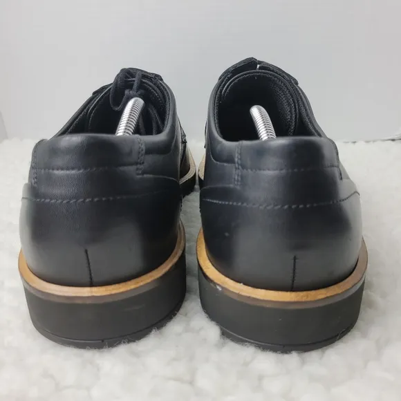 Ecco Biarritz Men's Lace up Dress Shoes Size 12 Black leather Brogue Derby