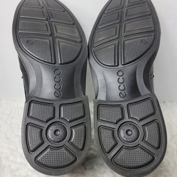 Ecco Biarritz Men's Lace up Dress Shoes Size 12 Black leather Brogue Derby