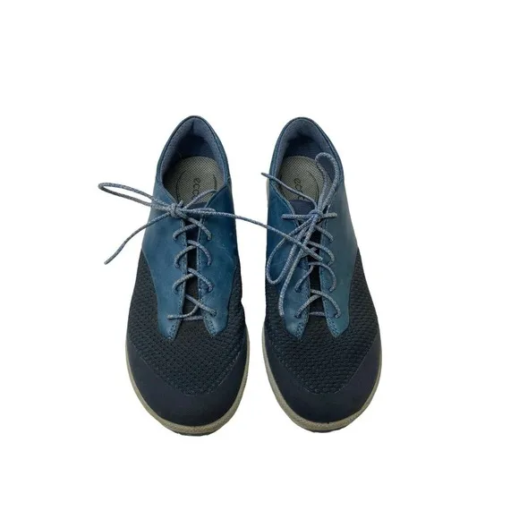 Ecco Biom Womans Leather Lace Up Sneaker Shoes Size 8 1910204313