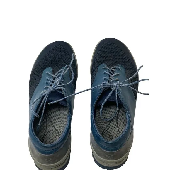 Ecco Biom Womans Leather Lace Up Sneaker Shoes Size 8 1910204313
