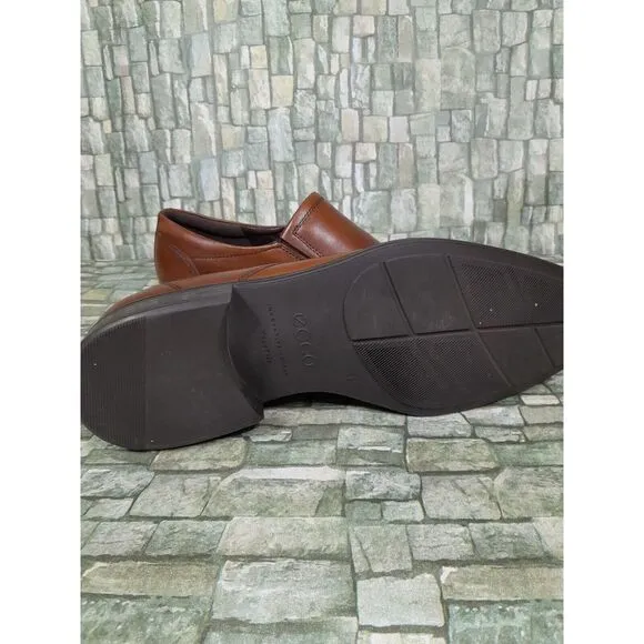 Ecco Citytray Slip-on Dress Shoes  Cognac Leather Loafer Men Sz 11