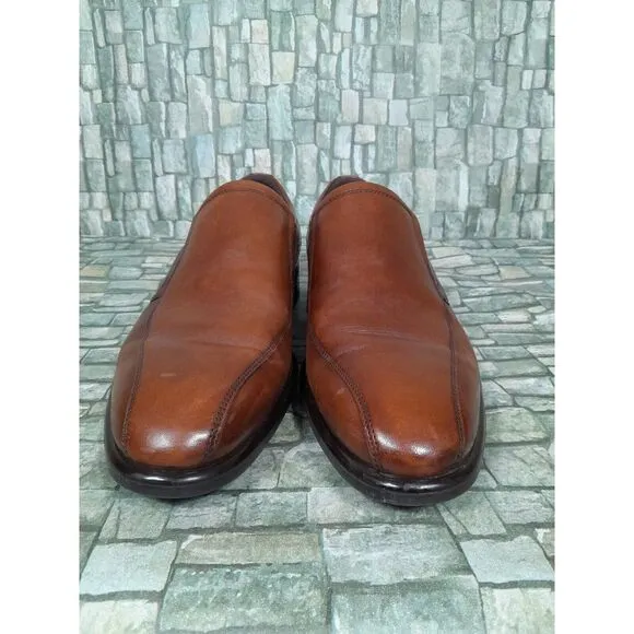 Ecco Citytray Slip-on Dress Shoes  Cognac Leather Loafer Men Sz 11