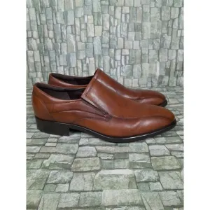 Ecco Citytray Slip-on Dress Shoes  Cognac Leather Loafer Men Sz 11