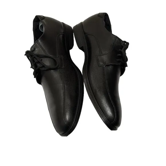 Ecco Edinburgh Perforated Mens Leather Dress Shoes, Size US 13 EUR 47, Black