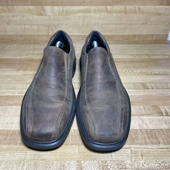 Ecco Helsinki 2.0 size EU 45 US 11/11.5  Leather Slip On Mens Shoes Brown