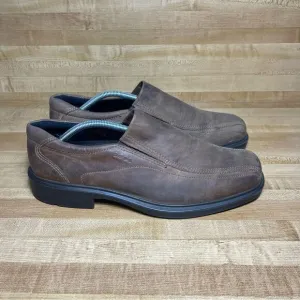 Ecco Helsinki 2.0 size EU 45 US 11/11.5  Leather Slip On Mens Shoes Brown