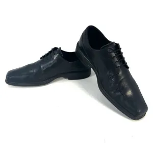 ECCO Johannesburg Black Leather Square Bicycle Toe Dress Shoes Size EU 44 US 11
