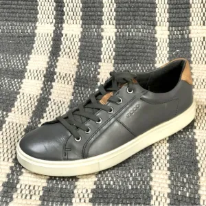 Ecco Kyle Classic Mens Sz EU 42 US 8 Gray Leather Casual Sneakers Lace Up Shoes