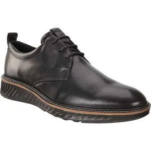 ECCO Mens Black Leather Lace-Up Loafers Oxfords Shoes NWOB