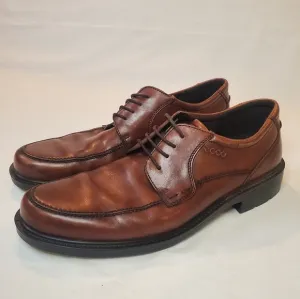 Ecco Men's‎ Brown Leather Lace-Up Dress Shoes Size 47 Comfort Cushion Sole