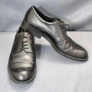 Ecco Mens Oxford Dress Shoes 46 US 12 Black Leather Shock Point Career Office