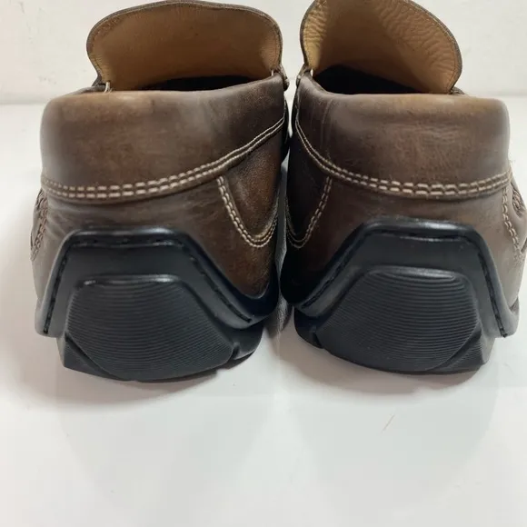 Ecco Shoes Classic Moc Loafers Flats Slip On Brown Leather Men’s 44