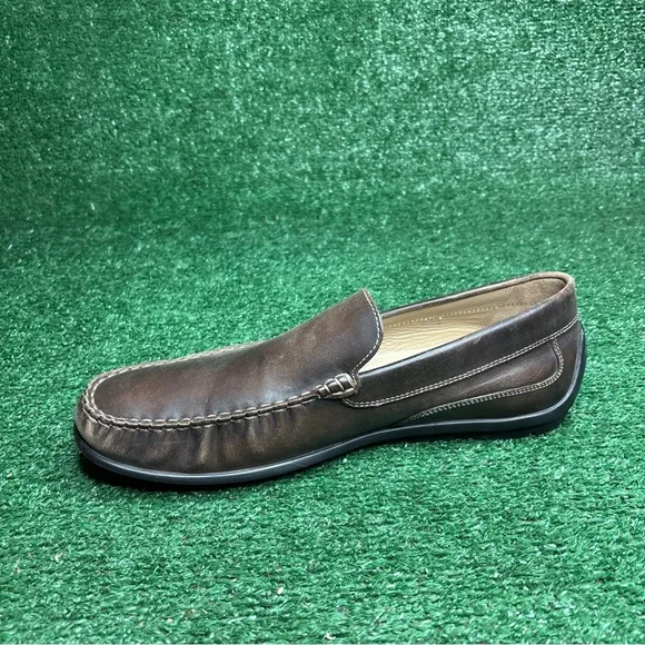 Ecco Shoes Driving Loafers Slip Ons Men Size EU 47 / US 13 Brown Leather Wide