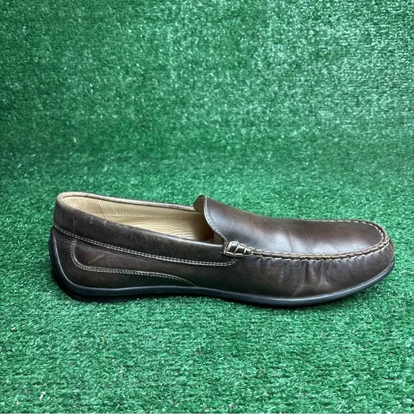 Ecco Shoes Driving Loafers Slip Ons Men Size EU 47 / US 13 Brown Leather Wide