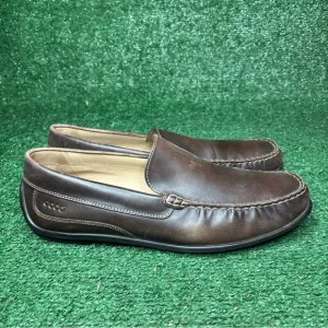 Ecco Shoes Driving Loafers Slip Ons Men Size EU 47 / US 13 Brown Leather Wide