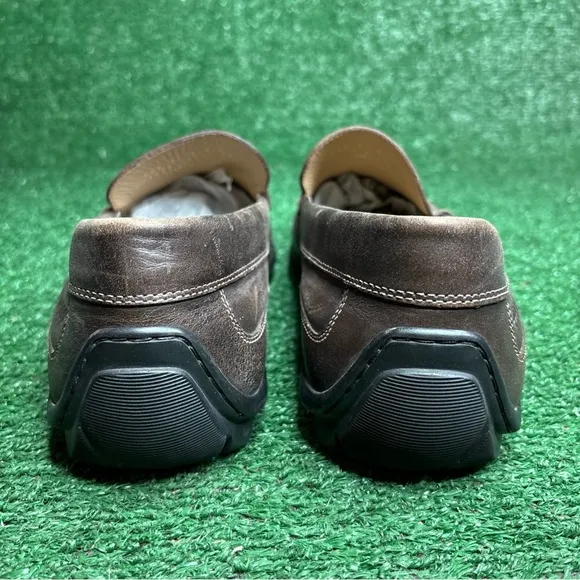 Ecco Shoes Driving Loafers Slip Ons Men Size EU 47 / US 13 Brown Leather Wide