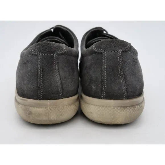 Ecco Shoes Mens 11 Oxfords Gray Suede Casual Derby Lace Up EU 45