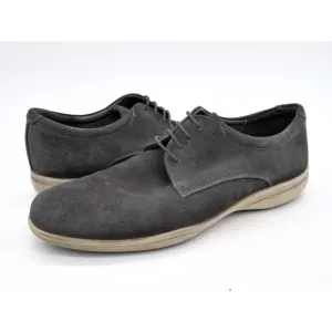 Ecco Shoes Mens 11 Oxfords Gray Suede Casual Derby Lace Up EU 45