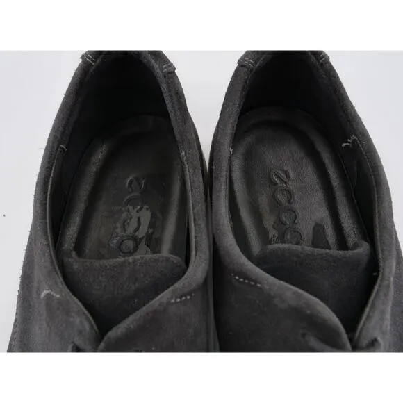 Ecco Shoes Mens 11 Oxfords Gray Suede Casual Derby Lace Up EU 45