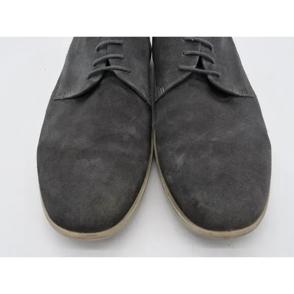 Ecco Shoes Mens 11 Oxfords Gray Suede Casual Derby Lace Up EU 45
